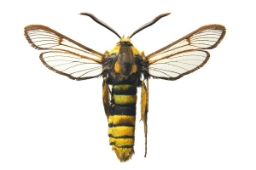 Foto af Stor glassværmer (Sesia apiformis) | Præparat