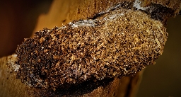 Foto af Stor glassværmer (Sesia apiformis) | Puppe